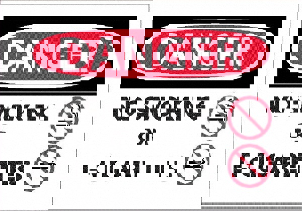 Sign: No SmokingRectangle, 