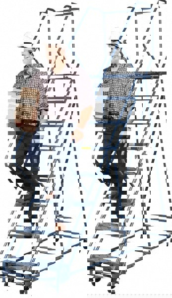 Steel Rolling Ladder: Type IA, 6 Step