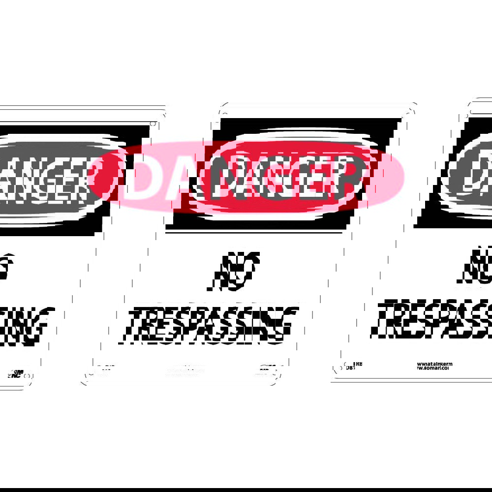 Security & Admittance Sign: Rectangle, 