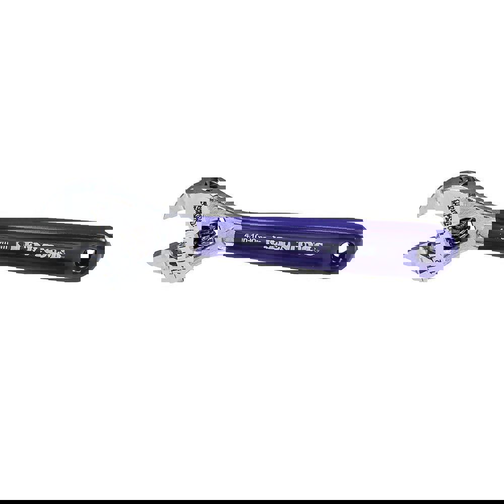 Adjustable Wrenches; Overall Length (Inch): 4 ; Finish: Chrome ; Handle Type: Cushioned Grip ; Measuring Scale: Yes ; Jaw Capacity (Inch): 1/2 ; Ratcheting: No