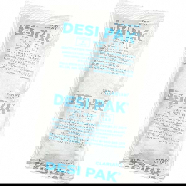 Desiccant Packets; Material: Clay ; Packet Size: 8 oz ; Container Type: Drum ; Area Protected: 6.67ft ; Number of Packs per Container: 300 ; UNSPSC Code: 41123003