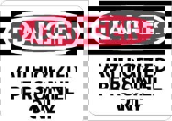 Security & Admittance Sign: Rectangle, 