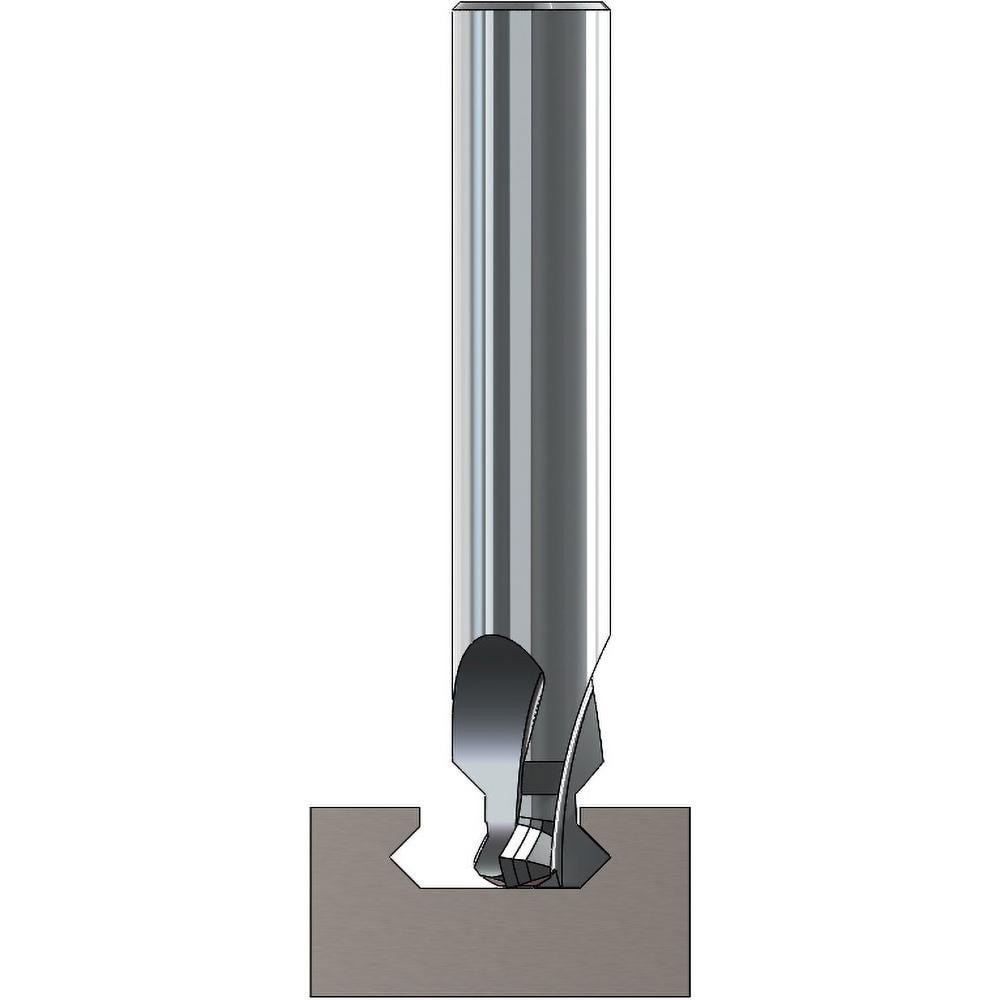 Picatinny Rail Form Cutters; Cutter Diameter (Decimal Inch): 0.6250 ; Included Angle: 90.00 ; Cutting Diameter (mm): 15.87 ; Cutting Diameter (Decimal Inch): 5/8 ; Minimum Width: 0.244 (Inch); Finish/Coating: Bright/Uncoated