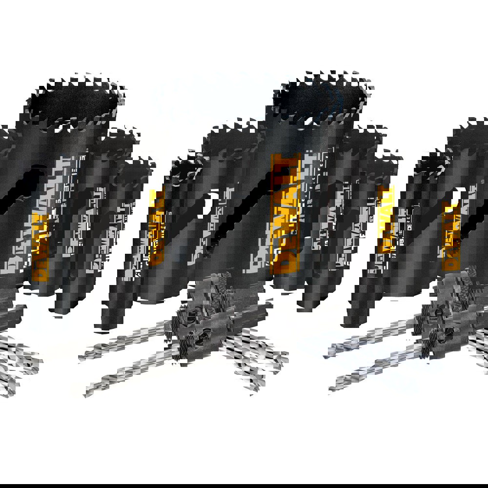 Hole Saw Kits; Minimum Saw Diameter: 1 in; Maximum Saw Diameter: 2 in; Number of Hole Saws: 5; Maximum Cutting Depth: 1.75 in; Cutting Edge Style: Toothed; Material: Carbide-Tipped; Material Application: Metal; Includes: 1 in, 1-1/8 in, 1-1/4 in, 1-1/2 in