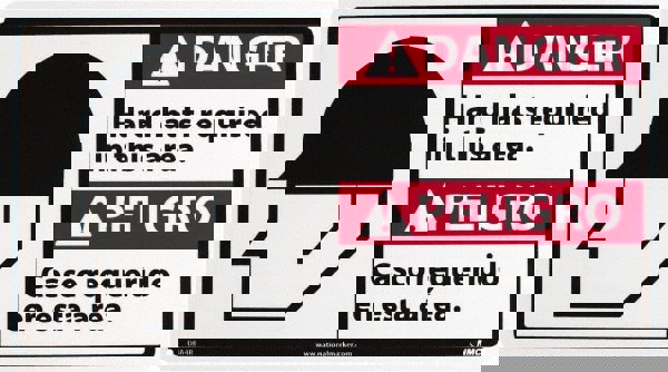 Accident Prevention Sign: Rectangle, 