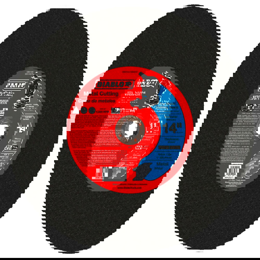 Cutoff Wheels; Wheel Diameter (Inch): 14 ; Wheel Thickness (Inch): 7/64 ; Hole Size (Inch): 1 ; Abrasive Material: Aluminum Oxide ; Reinforced: Reinforced ; Bond Type: Resinoid