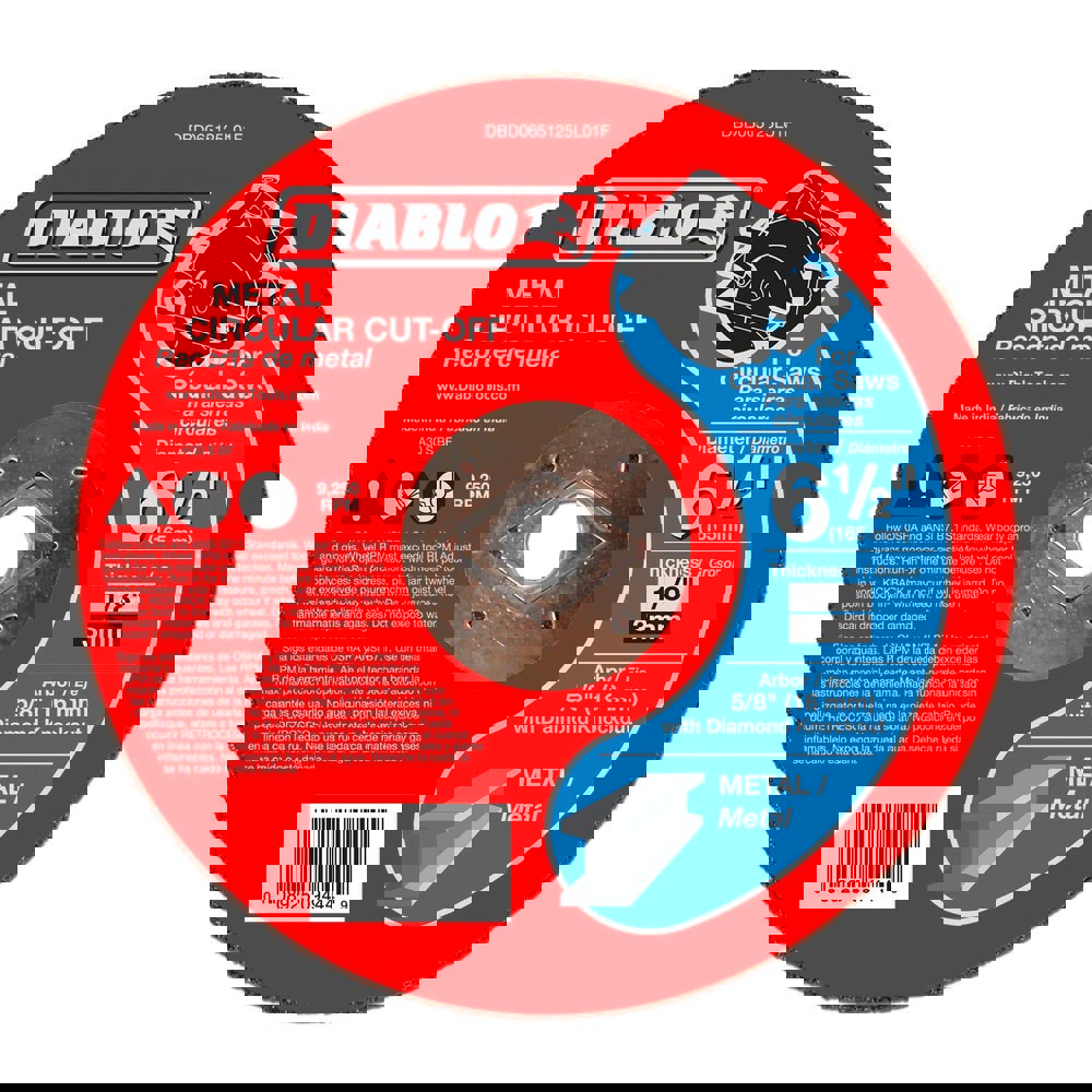 Cutoff Wheels; Wheel Diameter (Inch): 6-1/2 ; Wheel Thickness (Inch): 1/8 ; Hole Size (Inch): 5/8 DKO ; Abrasive Material: Aluminum Oxide ; Reinforced: Reinforced ; Grit: 30