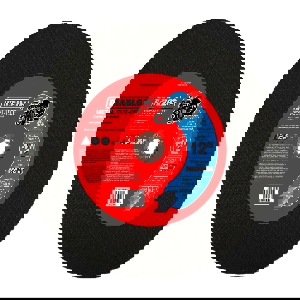 Cutoff Wheels; Wheel Diameter (Inch): 12 ; Wheel Thickness (Inch): 1/8 ; Hole Size (Inch): 1 ; Abrasive Material: Aluminum Oxide ; Reinforced: Reinforced ; Grit: 30