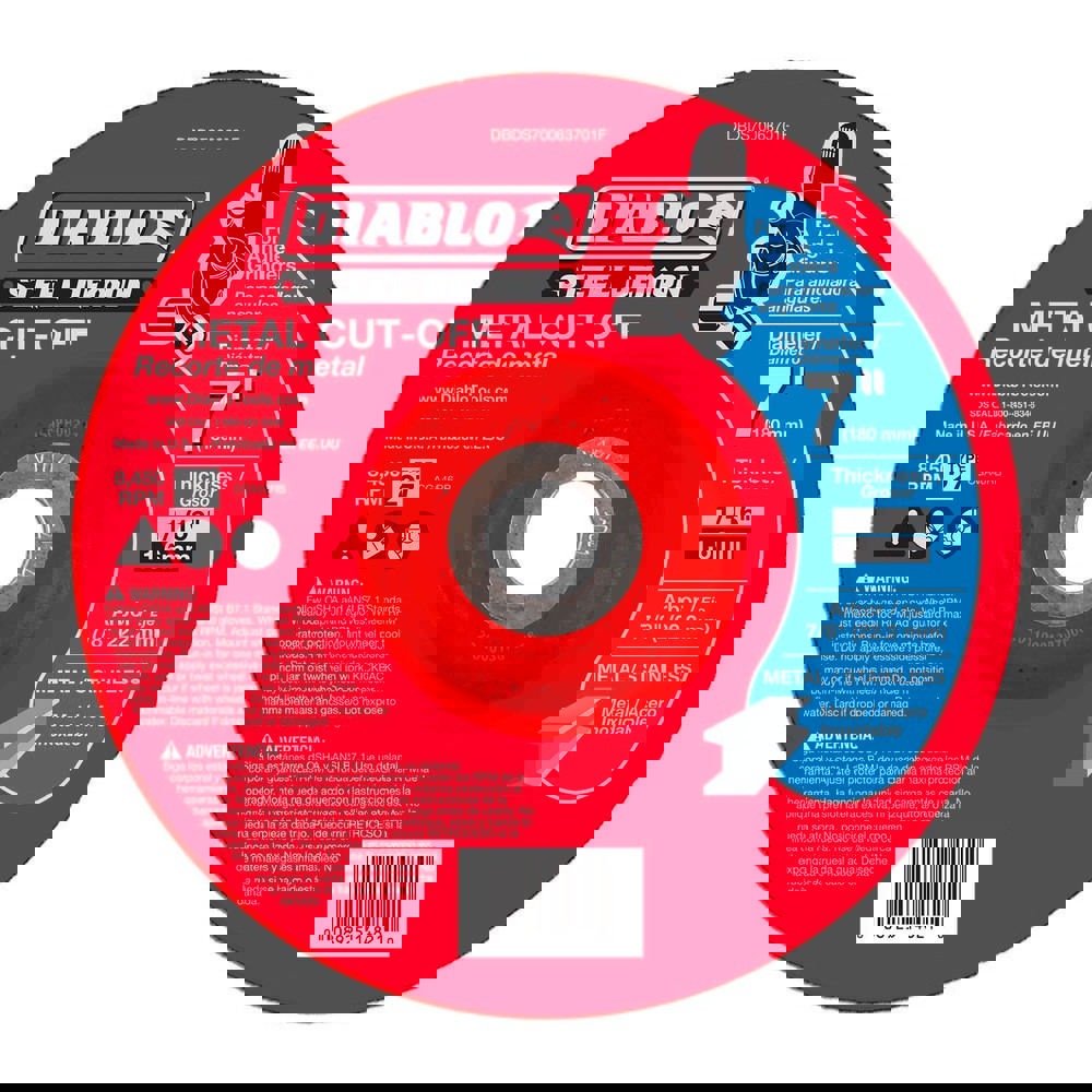 Depressed-Center Wheels; Wheel Diameter (Inch): 4 ; Wheel Thickness (Inch): 1/8 ; Hole Size: 7/8 (Inch); Wheel Type: Type 27 ; Maximum Rpm: 8450