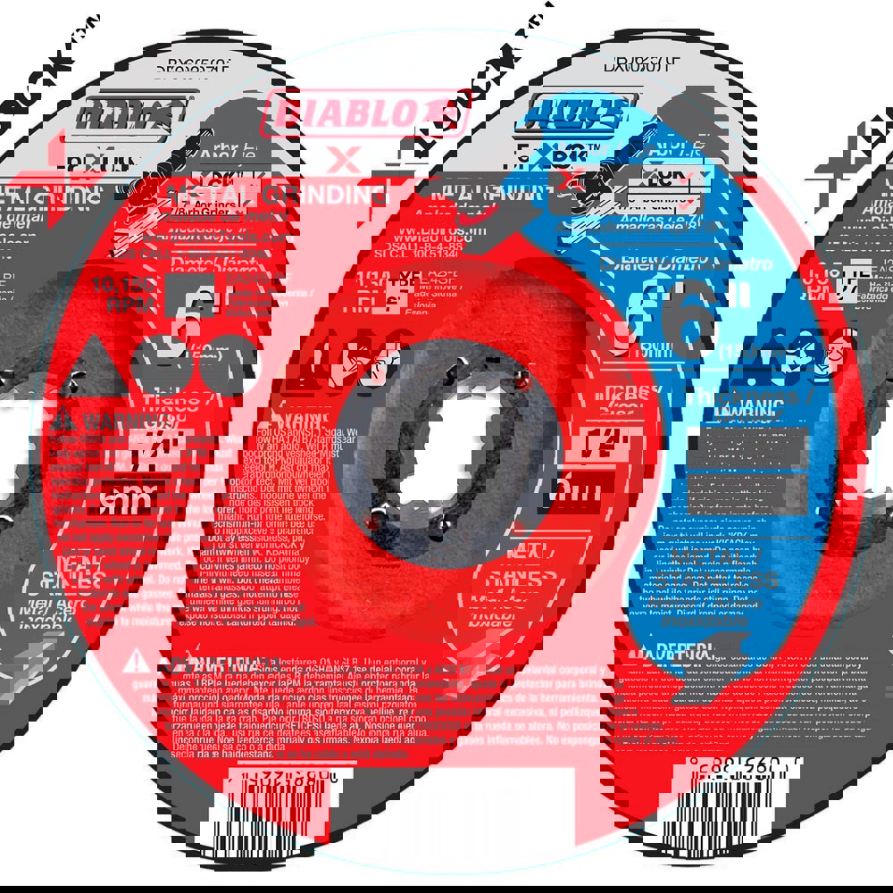 Depressed-Center Wheels; Wheel Diameter (Inch): 6 ; Wheel Thickness (Inch): 1/4 ; Hole Size: 7/8 (Inch); Wheel Type: Type 27 ; Maximum Rpm: 10150