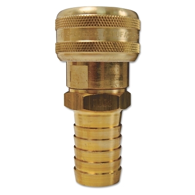 Barbed Hose Fitting: Brass Worm Drive