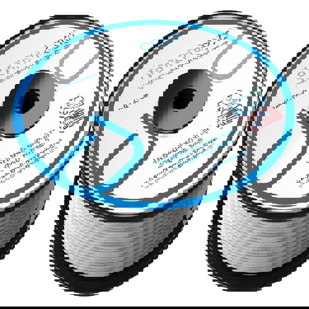 100 ft. x 3.2 mm. Unbreakable, lifetime guaranteed Gas Engine Pull Starter Recoil Replacement Cord Spool - 2000 lbs breaking strength, zero stretch, chemical, UV, corrosion, abrasion resistant