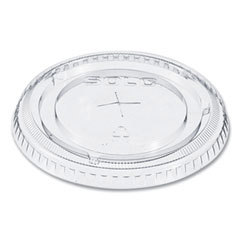 Straw-Slot Cold Cup Lids, 9 oz-20 oz Cups, Clear, 100/Sleeve, 10 Sleeves/Carton
