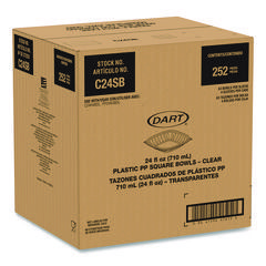 BOWL,PLASTIC SQUARE,CLR