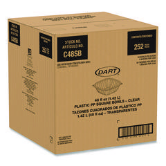 BOWL,PLASTIC SQUARE,CLR