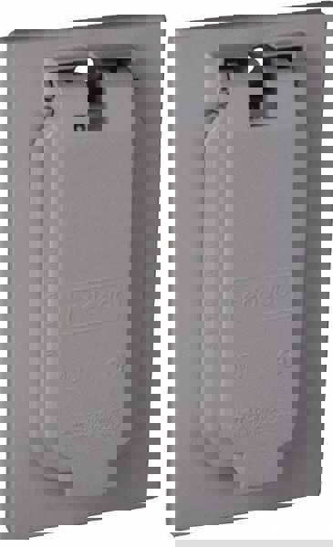 GFCI Receptacle Electrical Box Cover: Aluminum