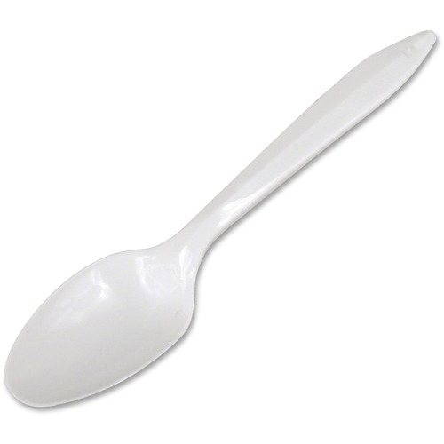 SPOON,PLASTIC,M-WGT,WHT