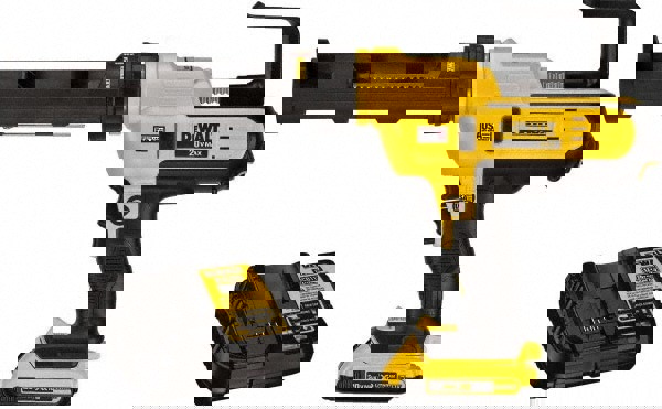 Cordless Caulk & Adhesive Gun: 10 oz, Half Barrel Frame