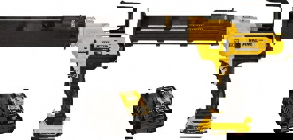 Cordless Caulk & Adhesive Gun: 29 oz, Half Barrel Frame