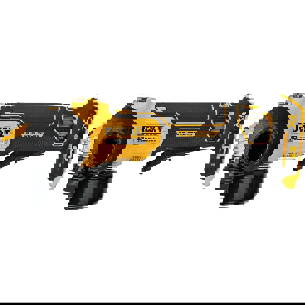 Angle & Disc Grinders; Wheel Diameter (Inch): 4-1/2 - 5; Voltage: 20.00; Spindle Size: 5/8-11; Speed (RPM): 9000; Brushless Motor: Yes; Lock-On: No; Lock-Off: Yes; Batteries Included: No; Switch Type: Paddle; Number Of Batteries: 0; Wheel Guard: Yes; Hand