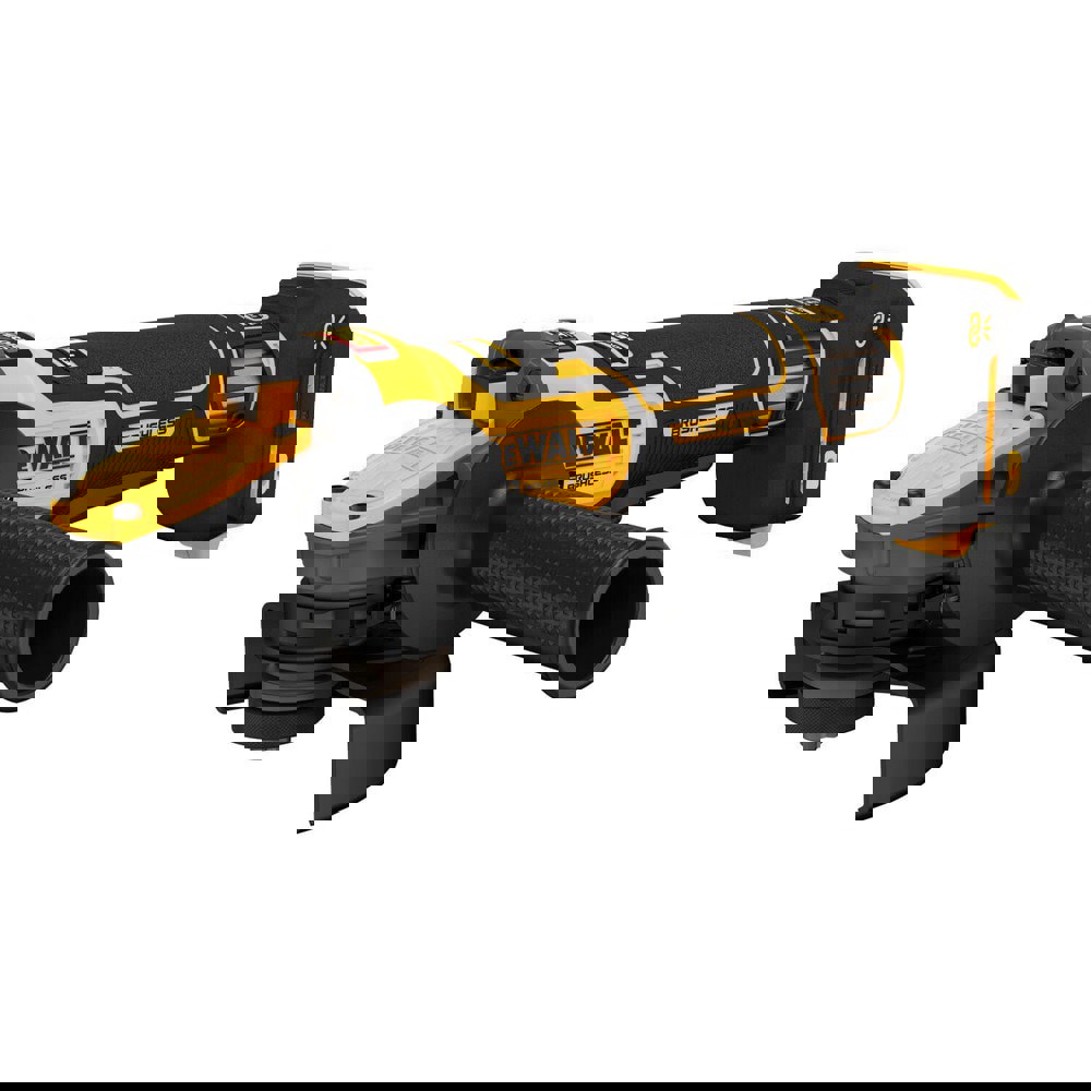 Angle & Disc Grinders; Wheel Diameter (Inch): 4-1/2 - 5; Voltage: 20.00; Spindle Size: 5/8-11; Speed (RPM): 9000; Brushless Motor: Yes; Lock-On: No; Lock-Off: Yes; Batteries Included: No; Switch Type: Trigger; Number Of Batteries: 1; Battery Chemistry: Li