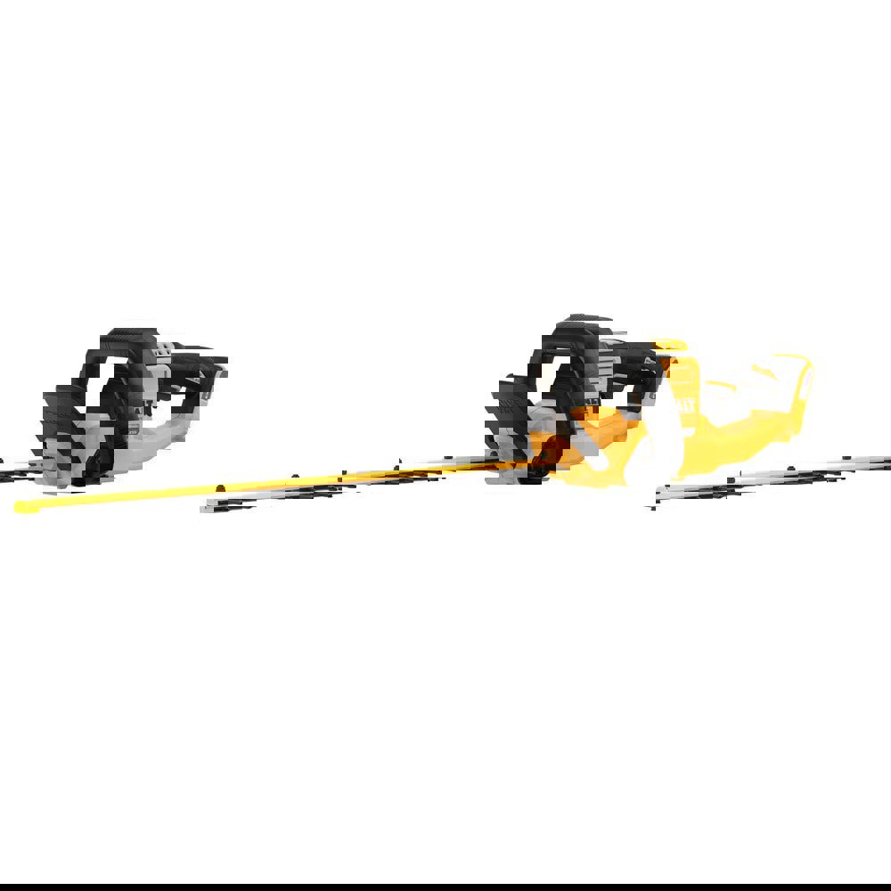 Edgers, Trimmers & Cutters; Power Type: Battery ; Blade Type: Double-Sided ; Battery Chemistry: Lithium-ion ; Batteries Included: No ; Includes: (1) DCHT870 Hedge Trimmer; (1) Sheath ; Voltage: 60V