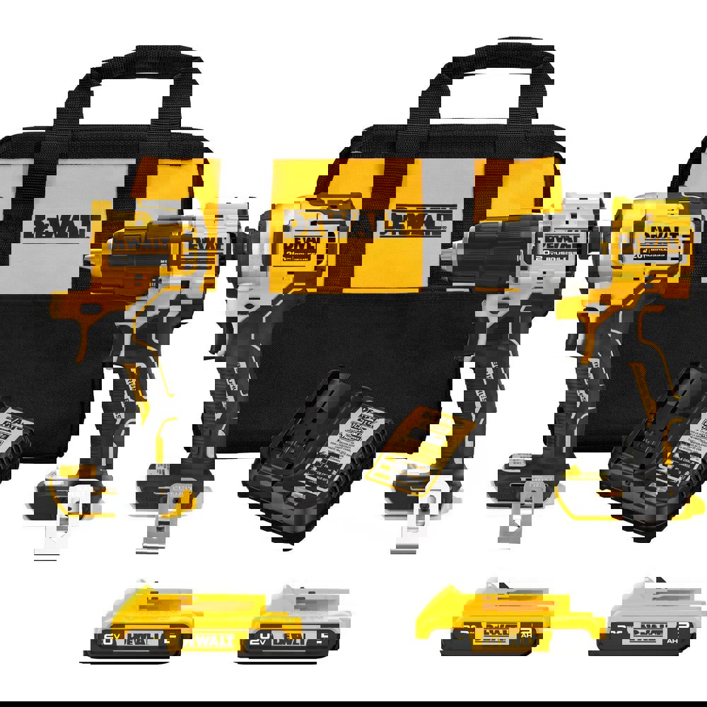 Cordless Tool Combination Kits; Kit Type: 20 Volt Cordless Tool Combination ; Tools: 1/2 in Hammer Drill/Driver; 1/4 in Impact Driver ; Voltage: 20.00 ; Batteries Included: Yes ; Battery Chemistry: Lithium-ion ; Battery Series: 20V MAX*