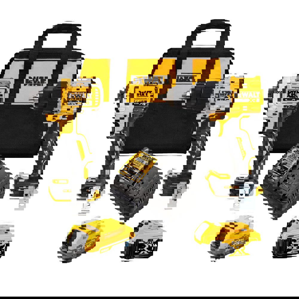 Cordless Tool Combination Kits; Kit Type: Brushless Compact Hammer Drill; Impact Driver ; Voltage: 20.00 ; Batteries Included: Yes ; Battery Chemistry: Lithium-ion ; Battery Series: 20V MAX* ; Battery Capacity: 1.7Ah; 4Ah