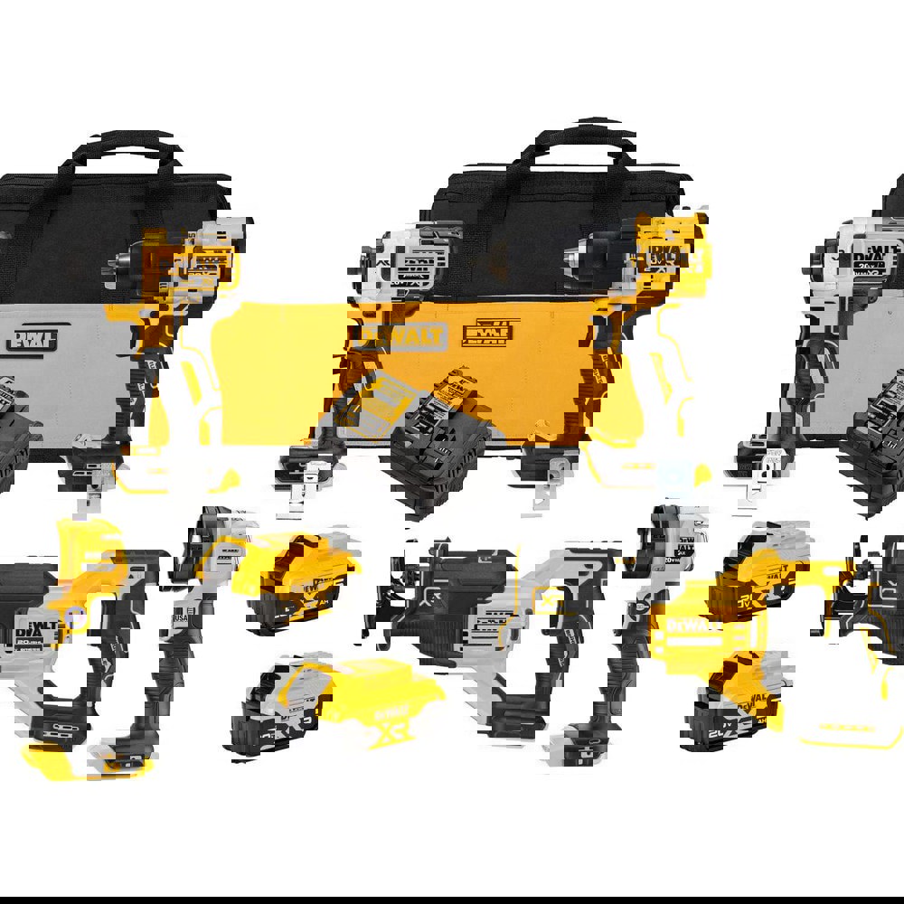 Cordless Tool Combination Kits; Kit Type: 20 Volt Cordless Tool Combination ; Tools: Hammer Drill; Impact Driver; Reciprocating Saw; Work Light ; Voltage: 20.00 ; Batteries Included: Yes ; Battery Chemistry: Lithium-ion ; Battery Series: 20V MAX*