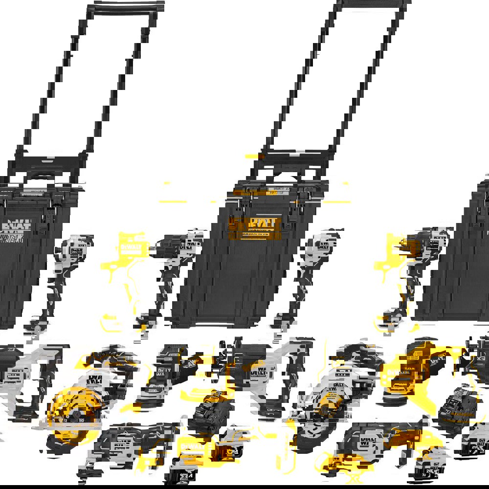 Cordless Tool Combination Kits; Kit Type: 20 Volt Cordless Tool Combination ; Tools: 1/2 in Compact Drill/Driver; 1/4 in Impact Driver; Multi-Tool; Reciprocating Saw; Circular Saw ; Voltage: 20.00 ; Batteries Included: Yes ; Battery Chemistry: Lithium-ion