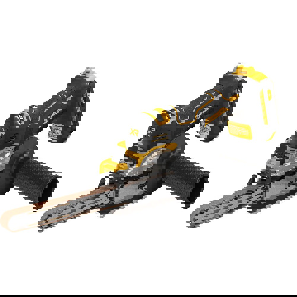 Belt & Straight Line Sanders; Batteries Included: No ; Belt Length: 18in ; Belt Width: 0.5in ; Exhaust Location: Bottom ; Battery Chemistry: Lithium-ion ; Battery Series: 20V MAX