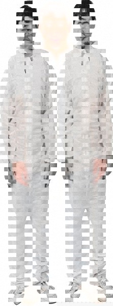 Non-Disposable Rain & Chemical-Resistant Coverall: White, SMS