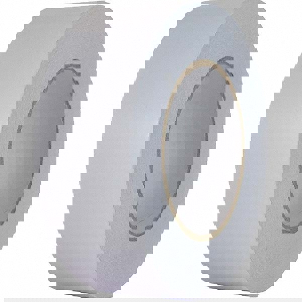 White Double-Sided Paper Tape: 60 mm Wide, 50 m Long, 6.8 mil Thick, Acrylic Adhesive