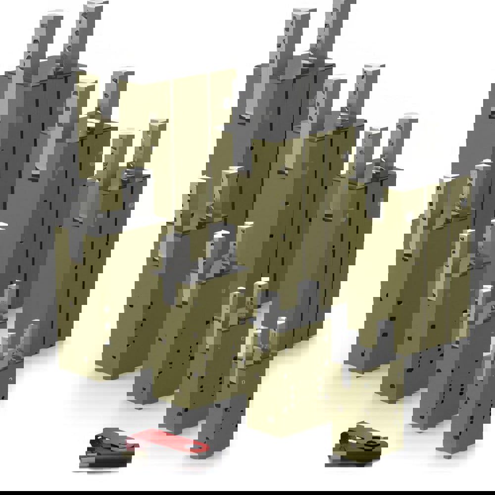 Air Grippers; Grip Type: 2-Jaw Angular Gripper ; Grip Style: Angular ; Holding Type: External ; Operating Pressure (psi): 15-102 ; Action: Double ; Maximum Working Pressure (bar): 6.89