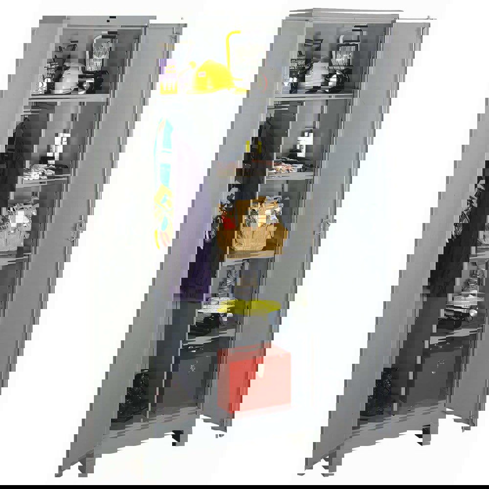 4 SHELF COMBINATION STORAGE CABINET