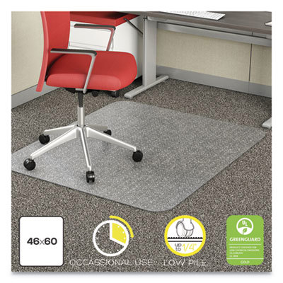 ECONOMAT OCCASIONAL USE CHAIR MAT, LOW PILE CARPET, ROLL, 46 X 60, RECTANGLE, CLEAR