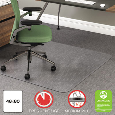 Deflecto Chair Mat, Rectangle, Vinyl, 4