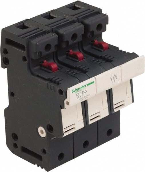 3 Pole, 600 Volt, 50 Amp, DIN Rail Mount Fuse Holder
