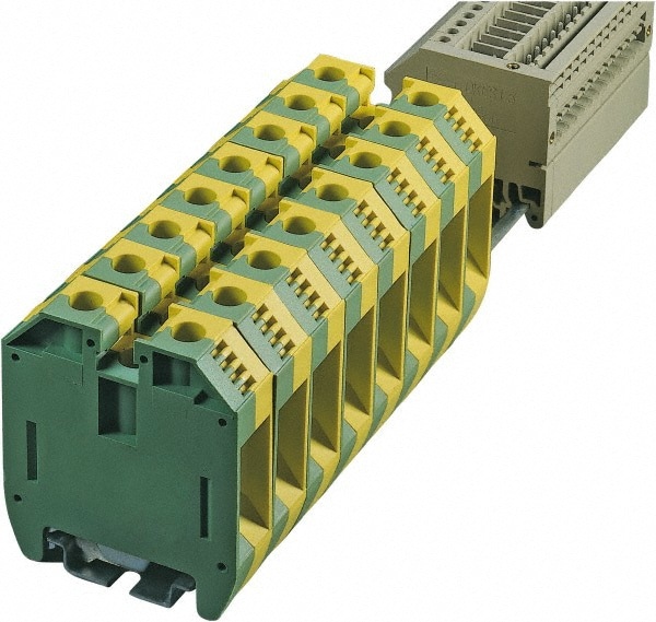 1,000 Volt (IEC), 600 Volt (UL), 125 Amp, DIN Rail Mount, Grounding Terminal Block