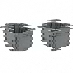 Polypropylene Dividable Storage Tote: 50 lb Capacity