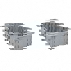 Polypropylene Dividable Storage Tote: 75 lb Capacity