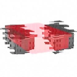 Polypropylene Dividable Storage Tote: 75 lb Capacity