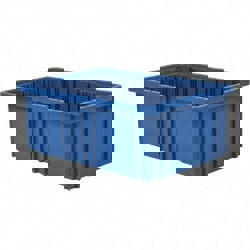 Polypropylene Dividable Storage Tote: 75 lb Capacity