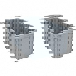 Polypropylene Dividable Storage Tote: 75 lb Capacity