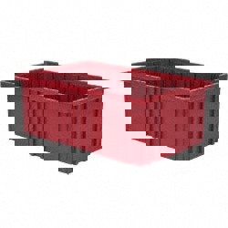 Polypropylene Dividable Storage Tote: 75 lb Capacity