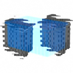 Polypropylene Dividable Storage Tote: 75 lb Capacity