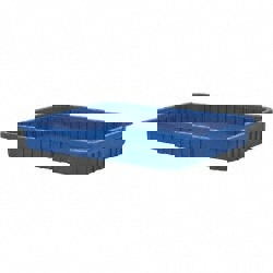 Polypropylene Dividable Storage Tote: 100 lb Capacity