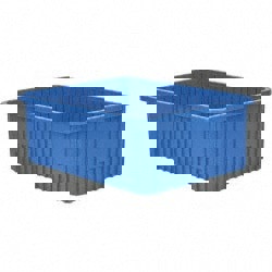 Polypropylene Dividable Storage Tote: 100 lb Capacity