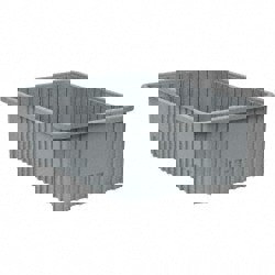 Polypropylene Dividable Storage Tote: 100 lb Capacity