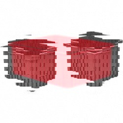 Polypropylene Dividable Storage Tote: 100 lb Capacity